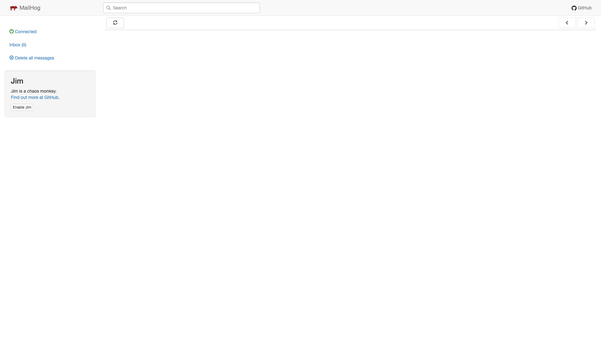 MailHog Act 1: empty inbox